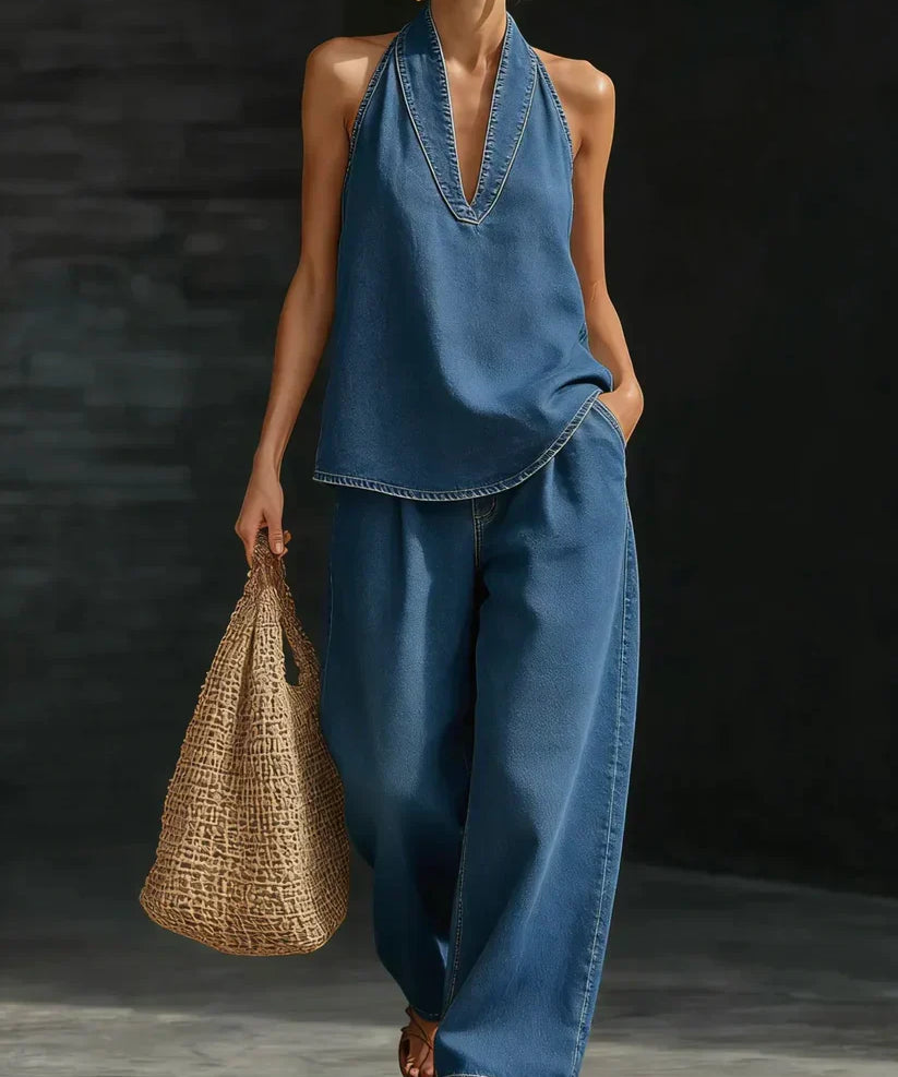 Marina™ | Mono Long Flowy with V-neckline