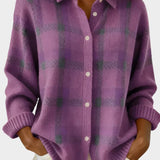 Mara | Cárdigan of punto a checks with feel soft