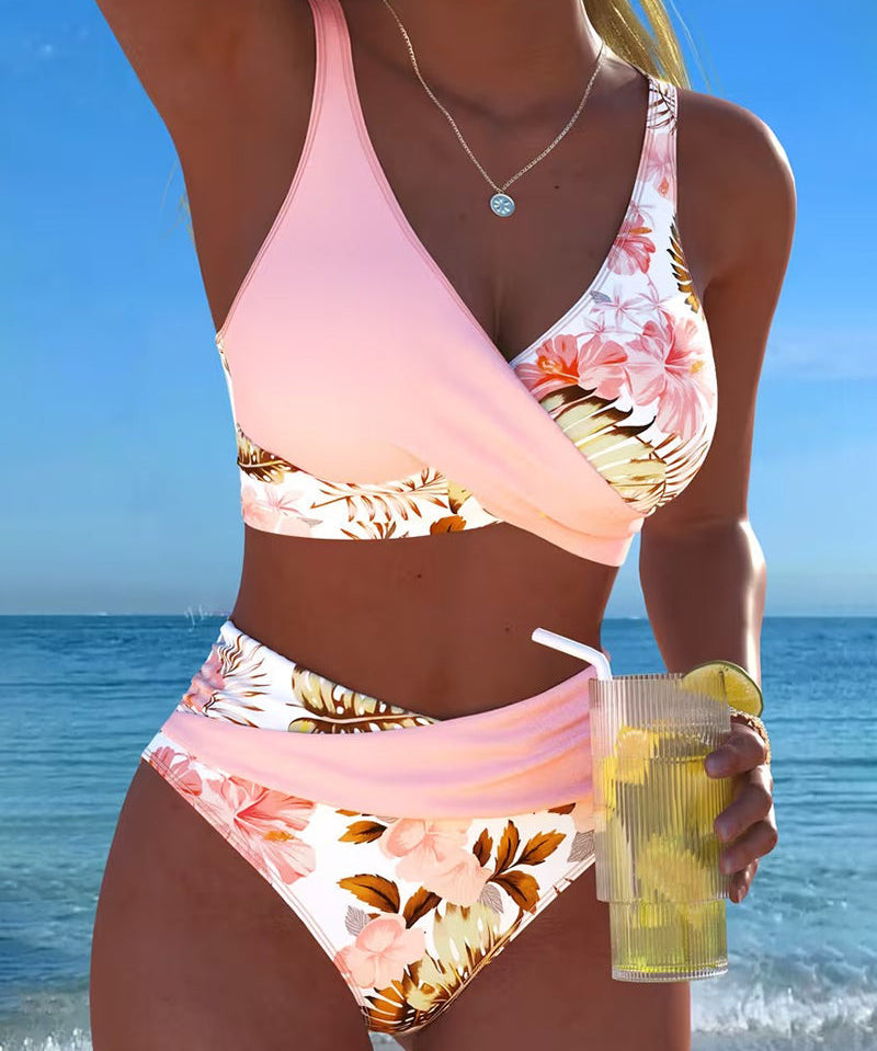Consuelo™ | Bikini Floral of two-piece with contraste