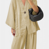 Eli Set Oversize of Top with V-Neck and Trousers Recto