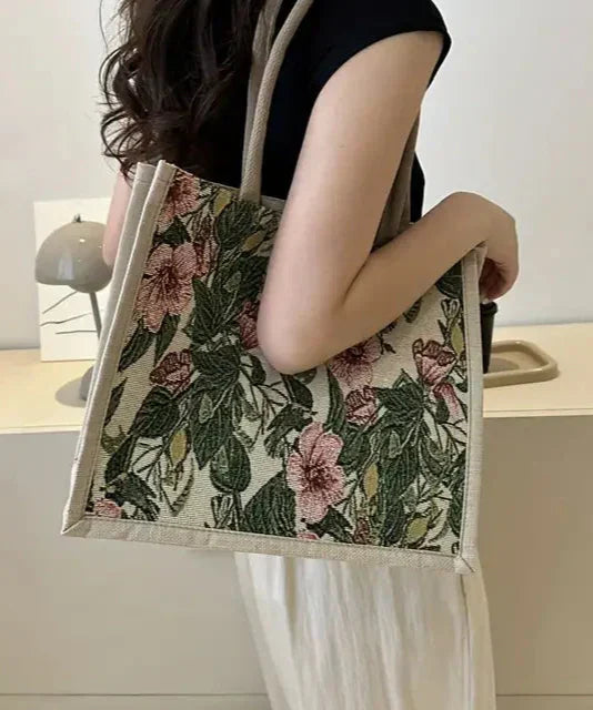 Taila Bolsa of Yute Printed Floral and Design Ecológico