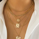 Collar of Colgante Geométrico of Cadena of Metal