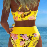Consuelo™ | Bikini Floral of two-piece with contraste