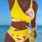 Consuelo™ | Bikini Floral of two-piece with contraste