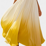 Starla Dress Maxi Halter Pleated with Details of Perlas