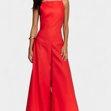 Belen Jumpsuit Halter Wide-Leg with Drape Radiante