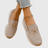 Sinforosa™ | Mocasín Deportivo with Buckle Dorada