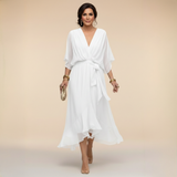 MARTATM | Dress Of Chiffon With V-neckline