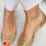 Soledad™ | sandals Doradas Trenzadas