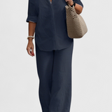 Skye Two-Piece Set in Linen and Cotton with Silhouette Relaxed