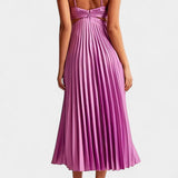 Selena Dress Sleeveless Pleated with Cut Lateral and Detail Torcido
