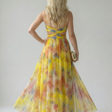 IselaTM | Dress Maxi Wrap with Gradient in and Straps Thin