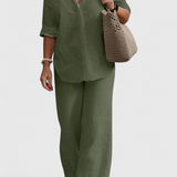 Skye Two-Piece Set in Linen and Cotton with Silhouette Relaxed