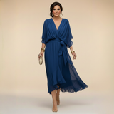 MARTATM | Dress Of Chiffon With V-neckline