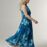 Silvana™ | Dress Midi Halter with Waist Gathered
