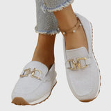 Sinforosa™ | Mocasín Deportivo with Buckle Dorada