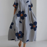 RamiraTM | Dress wide Floral Blue