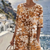 Nicolasa™ | Dress Midi Floral Cut A