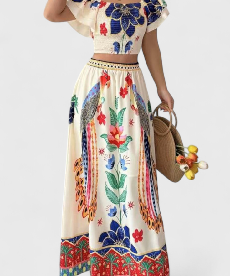 Itzel Set Bohemio Printed Étnico