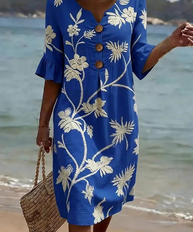 Women's Casual Floral Print Dress.
