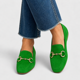 Eufemia™ | Mocasín Green with Buckle Dorada