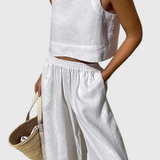 Avelina Minimalist Set in Cotton and Linen Lightweight