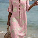Women's Casual Floral Print Dress.
