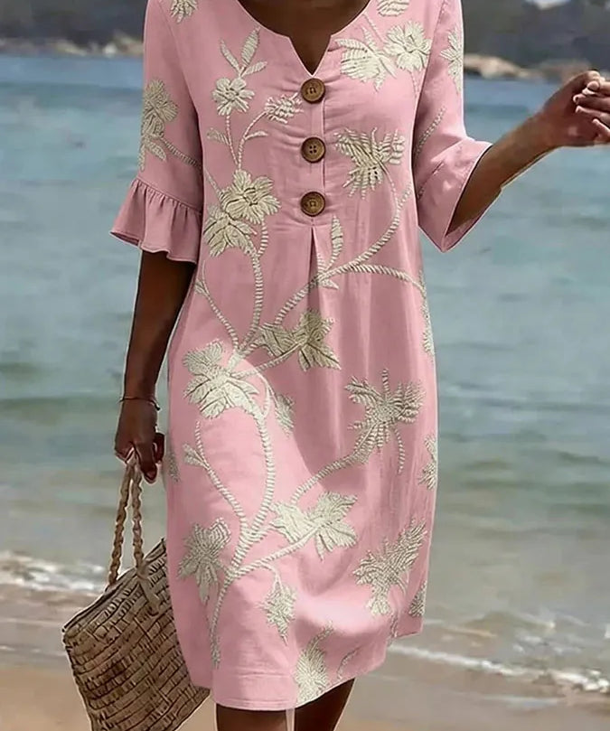 Women's Casual Floral Print Dress.
