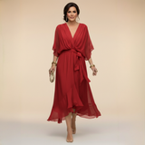 MARTATM | Dress Of Chiffon With V-neckline