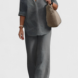 Skye Two-Piece Set in Linen and Cotton with Silhouette Relaxed