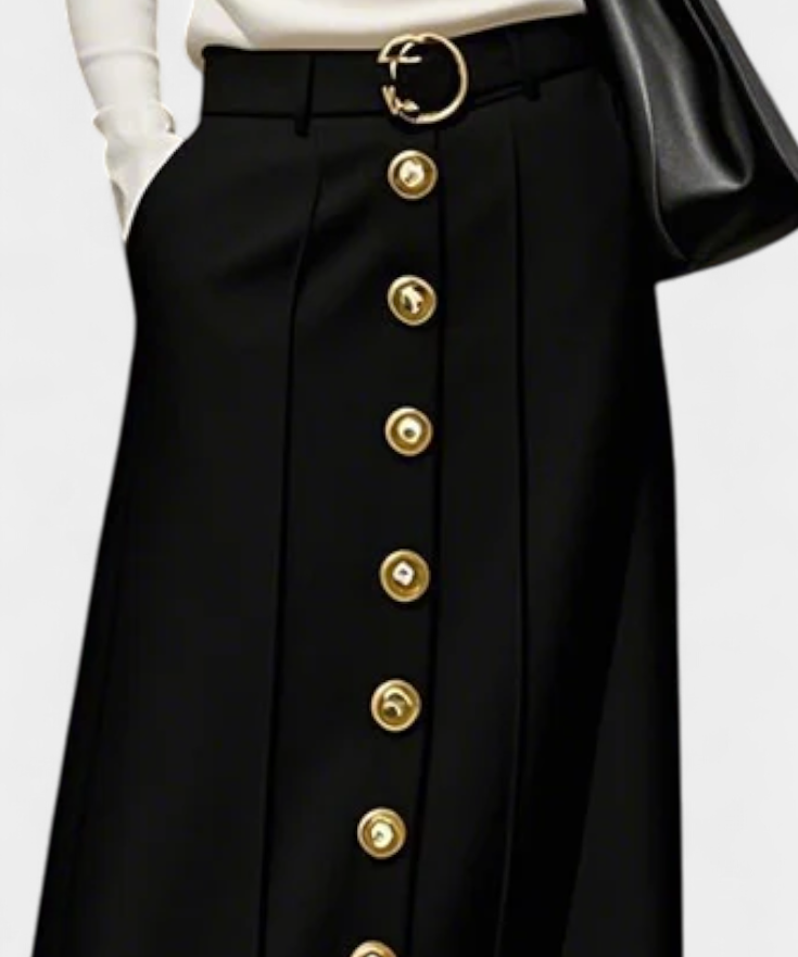 Ada Skirt of Buttons loose with pockets and Style Urbano