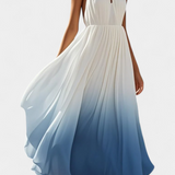 Starla Dress Maxi Halter Pleated with Details of Perlas