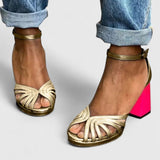 AlmudenaTM | Sandal of Heel Gold