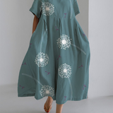 Gabriela™ | Dress wide Floral Green