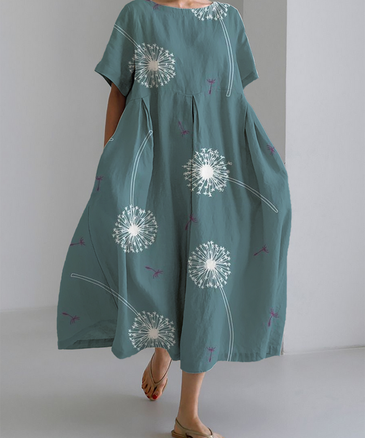 Gabriela™ | Dress wide Floral Green