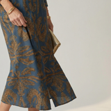 Luna™ | Dress Midi Cruzado of Long-Sleeve Printed Natural