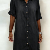 LuciaTM | Dress Shirt Denim with Ruffles