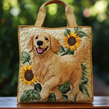 Concha™ | Bolso Tote Artisan Printed of Golden and Girasoles