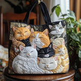 AdorationTM | Bag Tote Artisan Printed of Gatos Dormidos