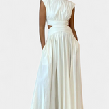 Jocelyn Long Set Minimalist with High Neck and Side Slit