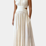 Jocelyn Long Set Minimalist with High Neck and Side Slit