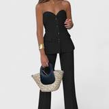 Paesha Relaxed Set Sleeveless and wide-leg
