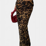 Elena Skirt Maxi Slim Printed of Leopardo