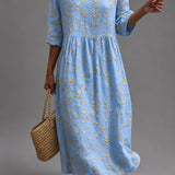 Women's Casual Floral Print Dress.
