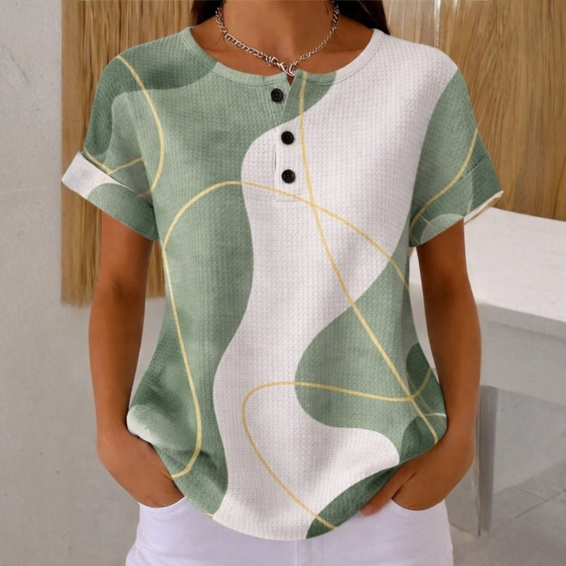 Daniela™ | Blouse Casual of Bloques of Color