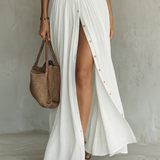 ELENATM | Dress MAXI Long Of Linen With long sleeves