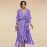 MARTATM | Dress Of Chiffon With V-neckline