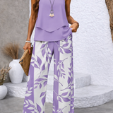 JustaTM | Set Lila Blouse and Trousers Botanical