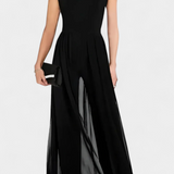 Nadia Jumpsuit Elegant Sleeveless with Transparencia Front