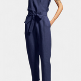 Maggie Mono Sleeveless with V-neckline and Waist Cruzada in Cotton